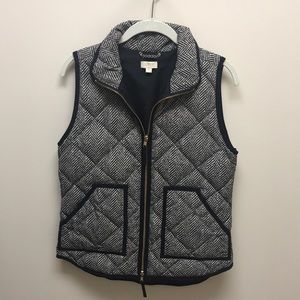 J Crew Printed Quilted Puffer Vest